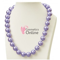 Colier  elegant AS45SS cu perle din sticla Purple 47 cm
